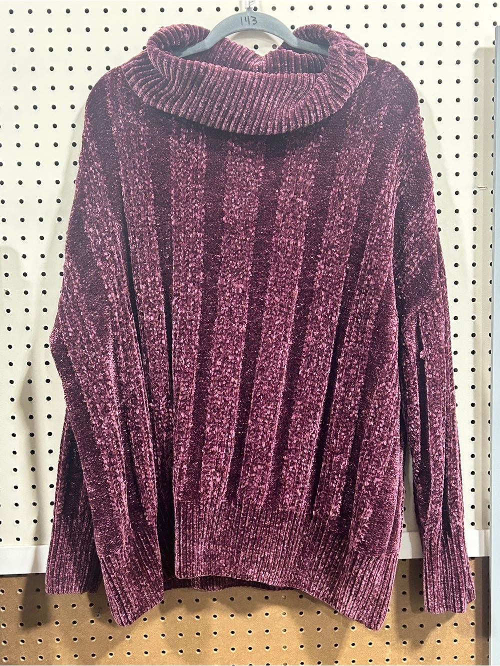 Plush Cowl‎ Neck Sweater - Size L